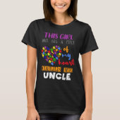 Uncle Piece Girl Puzzle Autismus Bewusstsein T-Shirt (Vorderseite)