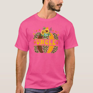 Uncle Pumpkin Leopard Sonnenblume Herbst Thanksgiv T-Shirt