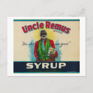 Uncle Remus Sirup LabelKairo, GA Postkarte