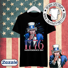 Uncle Sam 1776 Unabhängigkeitstag T-Shirt