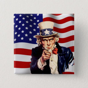 Uncle Sam 1 Button