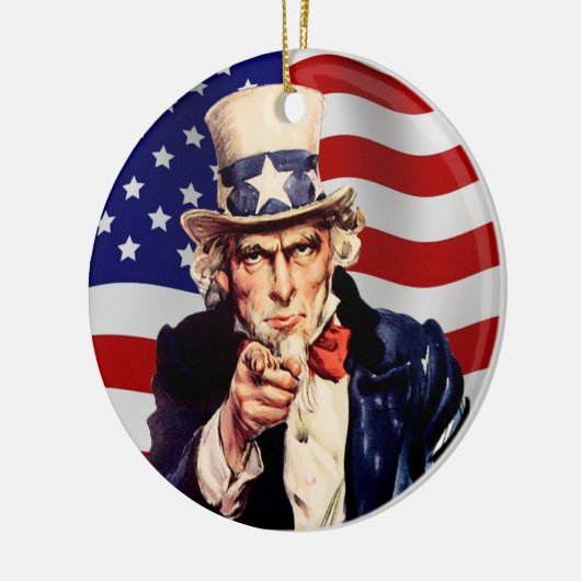 Uncle Sam 1 Keramikornament (Links)