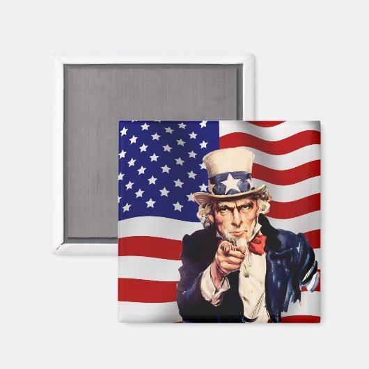 Uncle Sam 1 Magnet (Vorderseite/Rückseite)