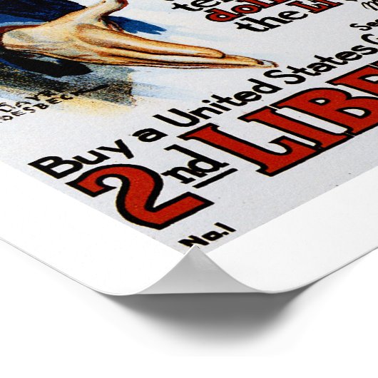 Uncle Sam 2. Liberty Loan Poster (Ecke)