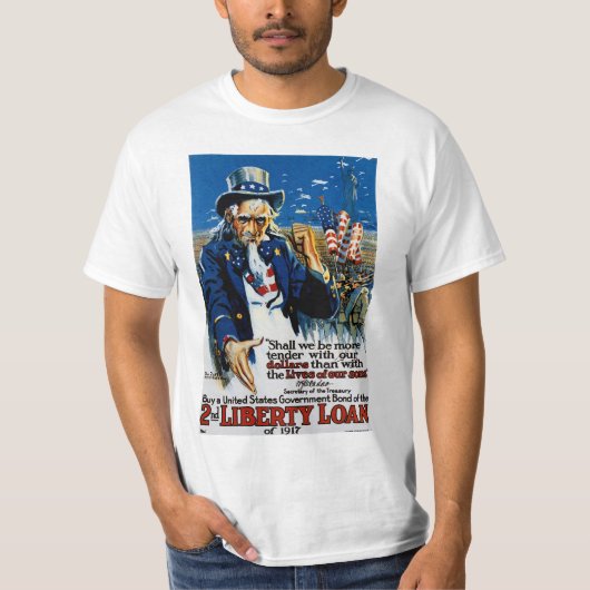 Uncle Sam 2. Liberty Loan T-Shirt (Vorderseite)