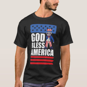 Uncle Sam 4. Juli American Patriot God Bless A T-Shirt