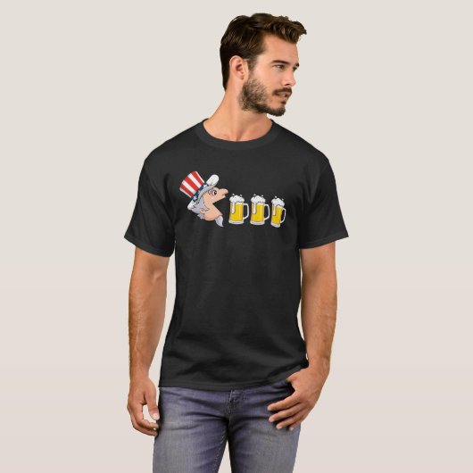 Uncle Sam 4th July Funny T-Shirt (Vorne ganz)