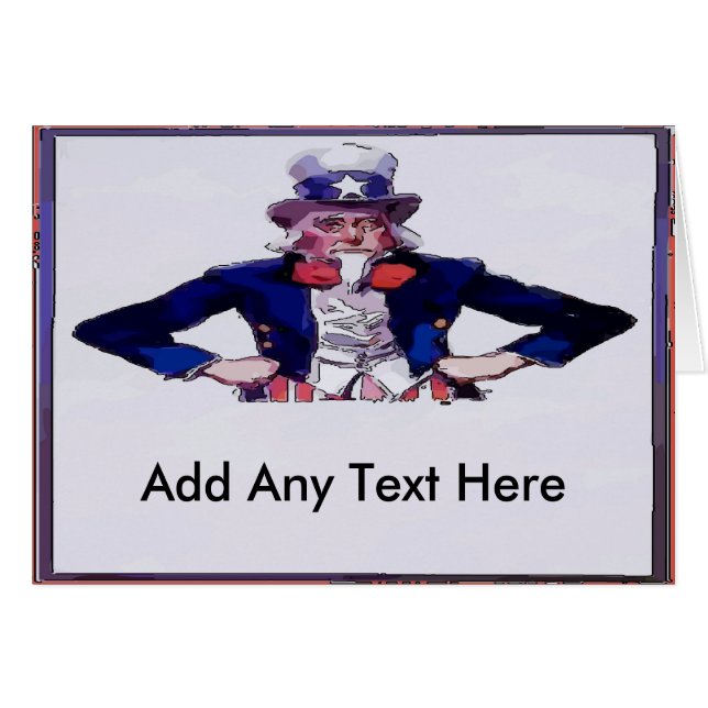 Uncle Sam Add-Textkarte (Vorderseite (Horizontal))