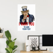 Uncle Sam Add your own Personalisiert text Poster (Heimbüro)