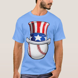 Uncle Sam American Flag Hat 4. Juli Baseball M T-Shirt