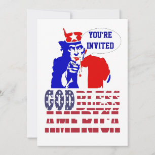 Uncle Sam American Party Einladung