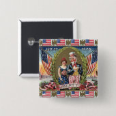Uncle Sam and Lady Liberty Button (Vorne & Hinten)