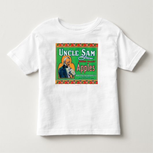 Uncle Sam Apple beschriften (Grün) - Wapato, WA Kleinkind T-shirt (Vorderseite)