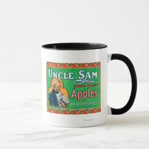 Uncle Sam Apple beschriften (Grün) - Wapato, WA Tasse