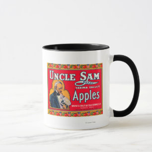Uncle Sam Apple beschriften (Rot) - Wapato, WA Tasse