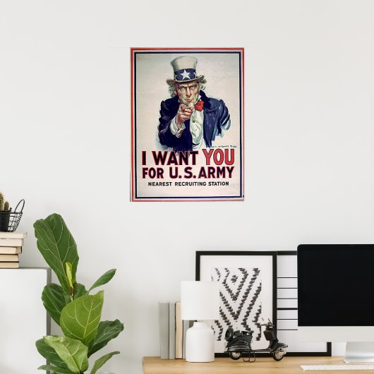 Uncle Sam Army 1915 Print Poster (Heimbüro)