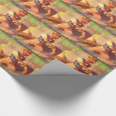 Uncle Sam aus den 40er Jahren rollt seine Ärmel Geschenkpapier (Ecke)