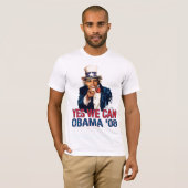 Uncle Sam - Barack Obama 08 JA KÖNNEN WIR T-Shirt (Vorne ganz)
