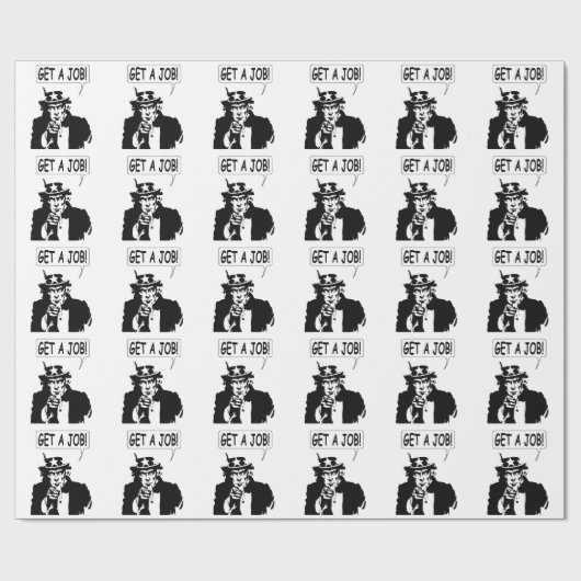 Uncle Sam bekommt einen Job Geschenkpapier (Flach)