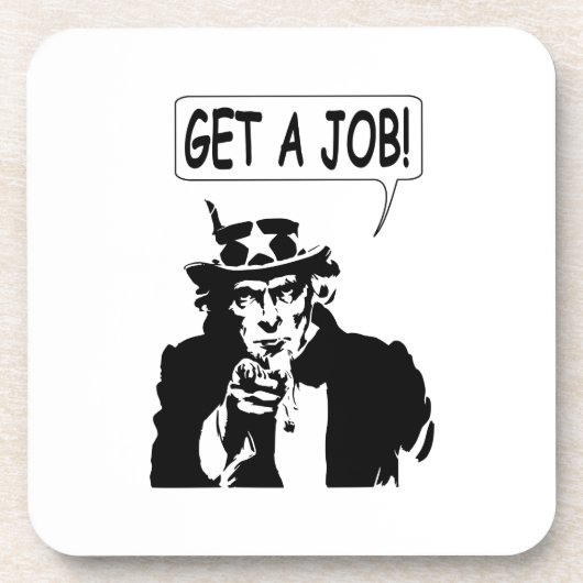 Uncle Sam bekommt einen Job Getränkeuntersetzer (Vorderseite)