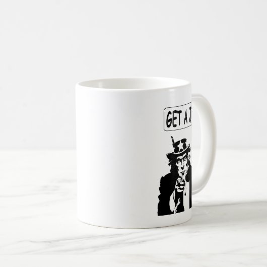 Uncle Sam bekommt einen Job Kaffeetasse (VorderseiteRechts)