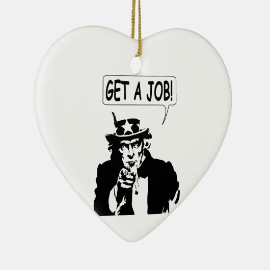 Uncle Sam bekommt einen Job Keramik Ornament (Rechts)