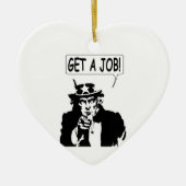 Uncle Sam bekommt einen Job Keramik Ornament (Vorne)