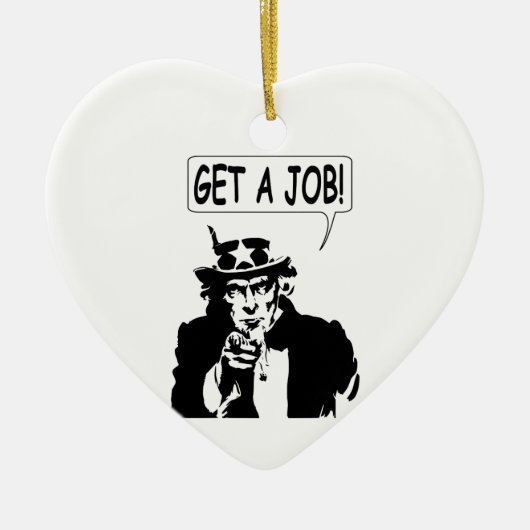 Uncle Sam bekommt einen Job Keramik Ornament (Vorne)