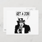 Uncle Sam bekommt einen Job Postkarte (Vorne/Hinten)