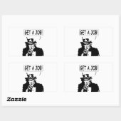 Uncle Sam bekommt einen Job Rechteckiger Aufkleber (Blatt)