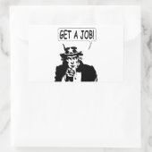 Uncle Sam bekommt einen Job Rechteckiger Aufkleber (Tasche)
