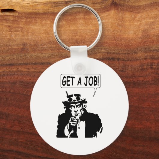 Uncle Sam bekommt einen Job Schlüsselanhänger (Vorderseite)