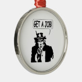 Uncle Sam bekommt einen Job Silbernes Ornament (Rechts)