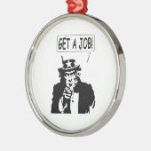 Uncle Sam bekommt einen Job Silbernes Ornament (Links)