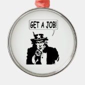 Uncle Sam bekommt einen Job Silbernes Ornament (Vorne)
