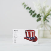 Uncle Sam benötigt $$ Business Card Visitenkarte (Stehend Vorderseite)