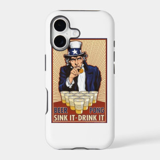 Uncle Sam Bier pong iphone Abdeckung spielend