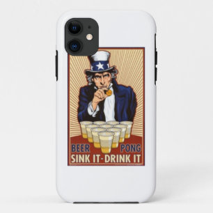 Uncle Sam Bier pong iphone Abdeckung spielend 11 Hülle