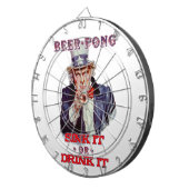 Uncle Sam Bier Pong-Wanne trinkt es oder sie Dartscheibe (Vorderseite rechts)
