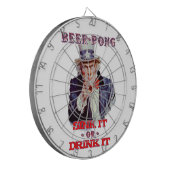 Uncle Sam Bier Pong-Wanne trinkt es oder sie Dartscheibe (Vorderseite Links)