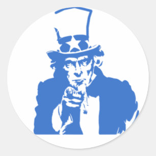 Uncle Sam (Blue) auf Stickers
