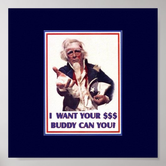 Uncle Sam braucht $$ Poster (Vorne)