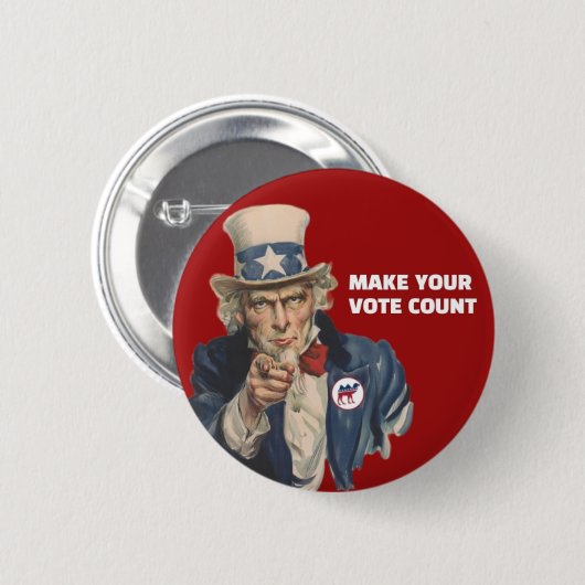 Uncle Sam Button (Vorne & Hinten)