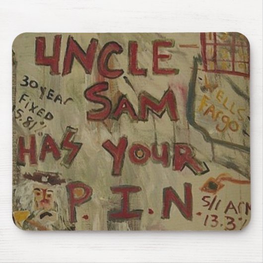 UNCLE SAM BUTTON NUMMER MOUSEPAD (Vorne)