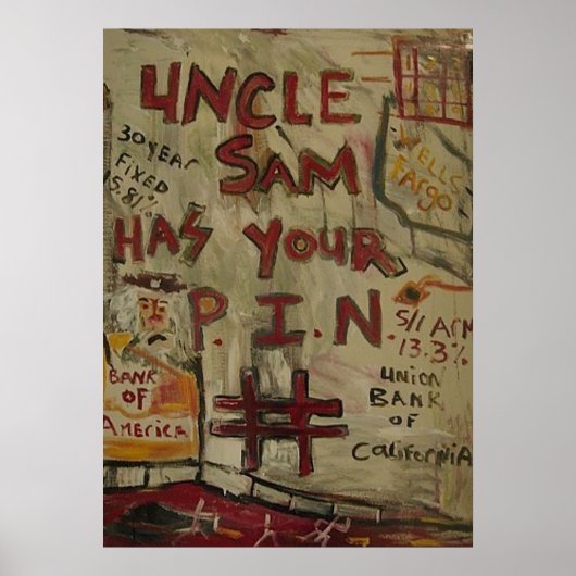 UNCLE SAM BUTTON NUMMER POSTER (Vorne)