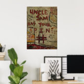 UNCLE SAM BUTTON NUMMER POSTER (Heimbüro)