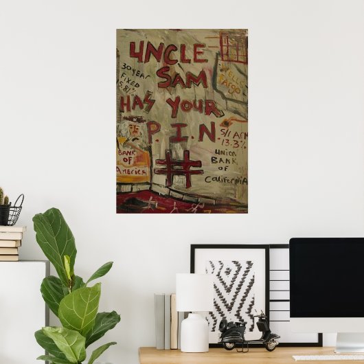 UNCLE SAM BUTTON NUMMER POSTER (Heimbüro)