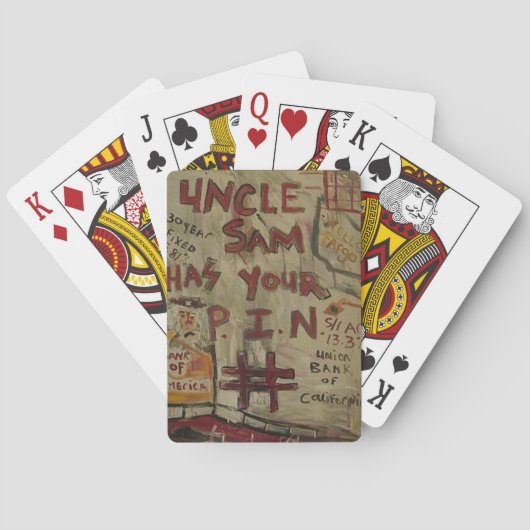 UNCLE SAM BUTTON NUMMER SPIELKARTEN (Rückseite)