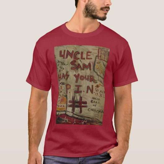 UNCLE SAM BUTTON NUMMER T-Shirt (Vorderseite)