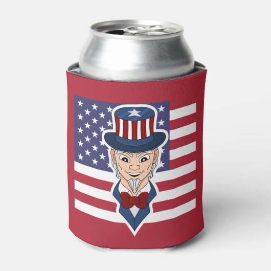 Uncle Sam Cartoon Dosenkühler (Kanne Vorderseite)